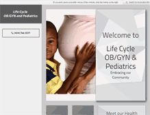 Tablet Screenshot of lifecycleobgyn.com